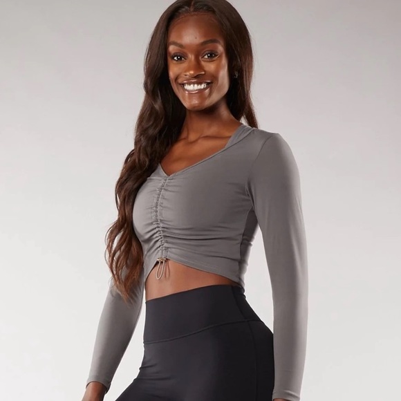 BuffBunny Flora Crop Top Quarry - Picture 2 of 7